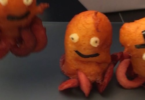 Pequeñas Salchichas-Pulpo