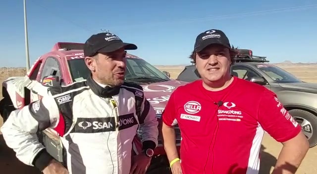 Óscar Fuertes y Diego Vallejo tras la Etapa 1 del Dakar 2020