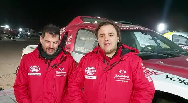 Óscar Fuertes y Diego Vallejo en la Etapa 9 del Dakar 2020