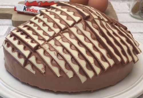 Tarta Cebra de Barritas Kinder